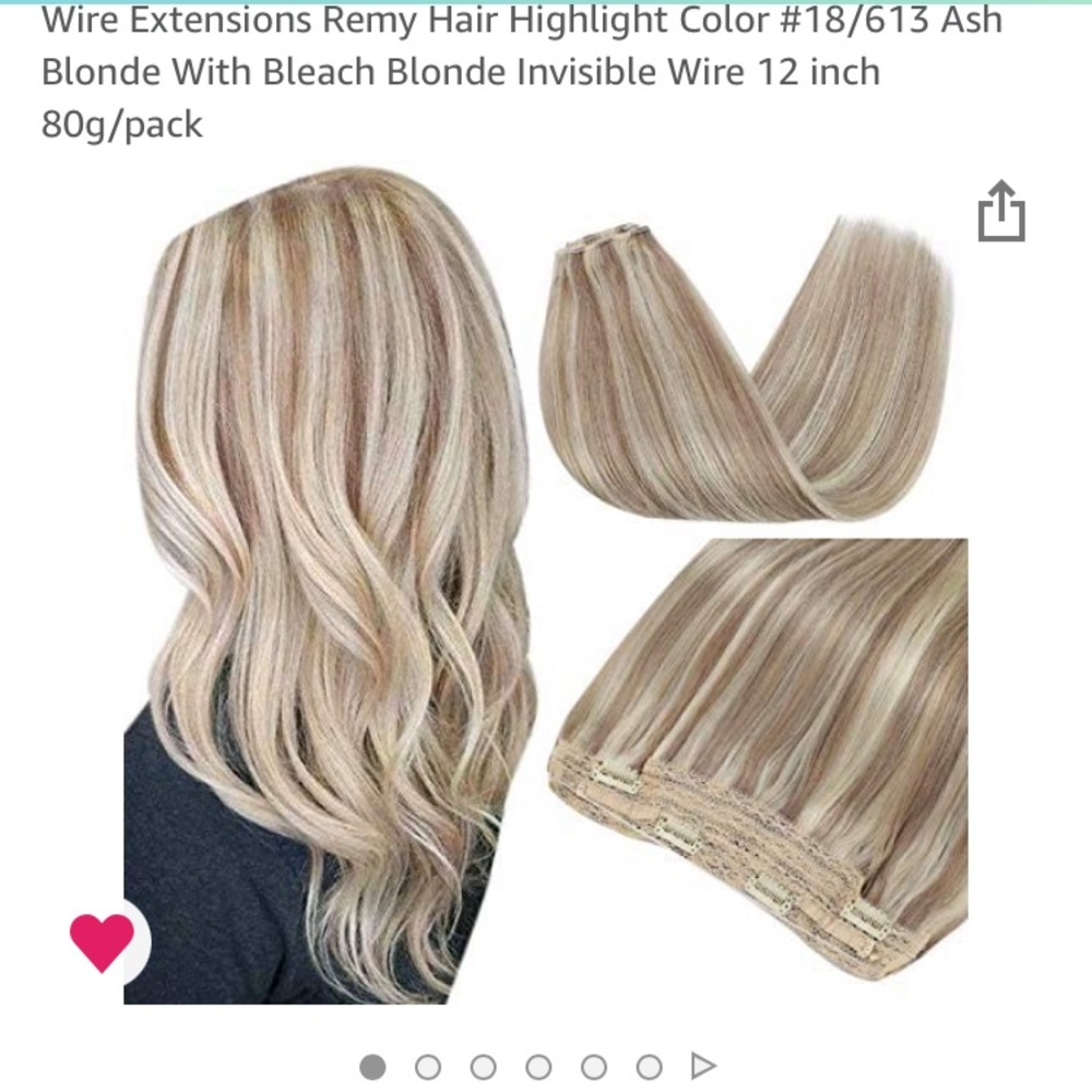 Sunny Hair 12” Halo Extensions Ash Blonde